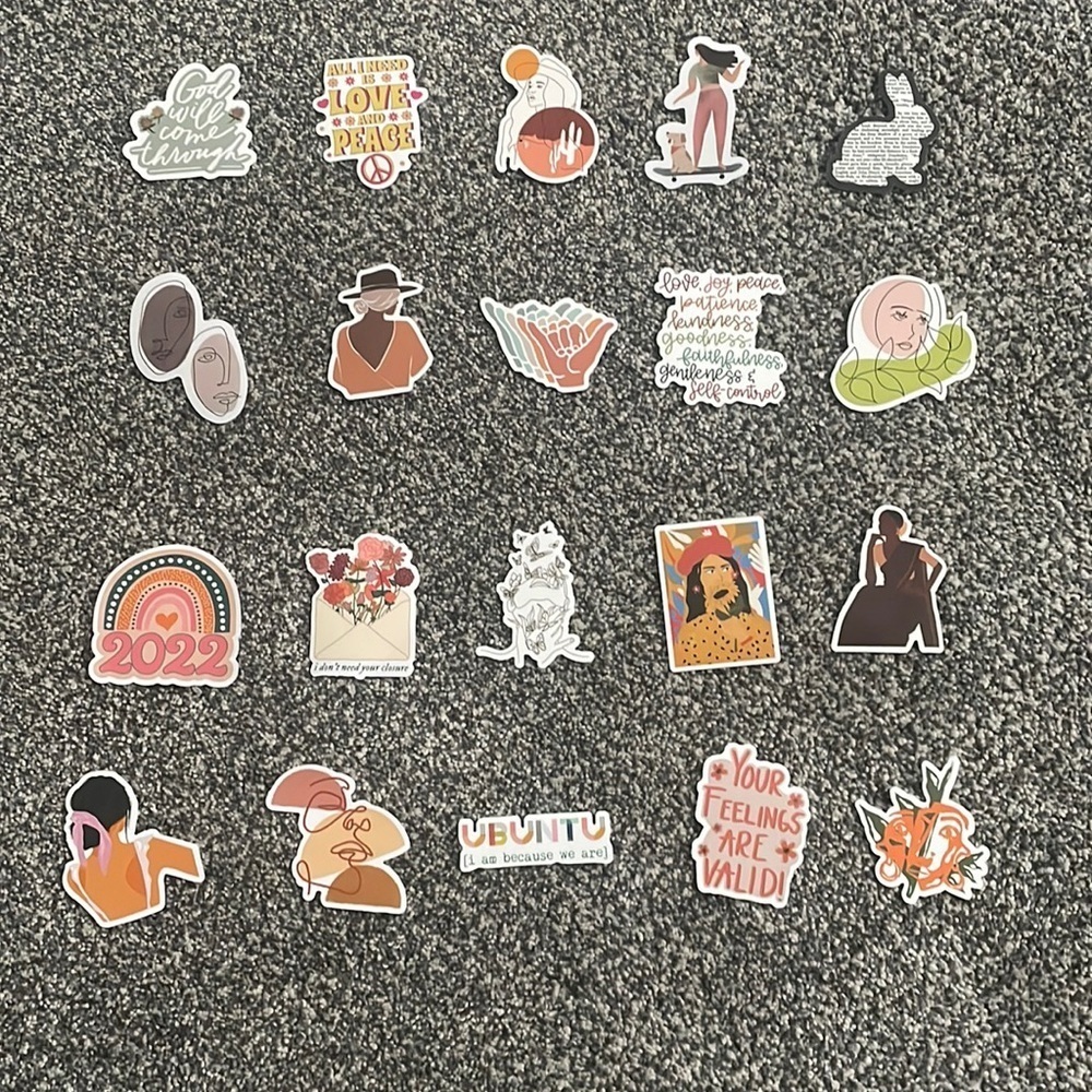 Set of‎ 20 Boho Stickers